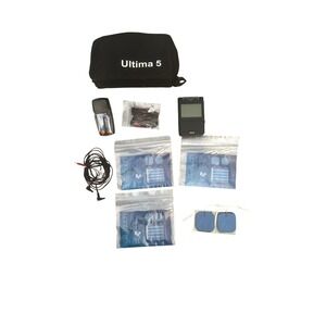 Ultima 5 Pain Relief TENS Unit Soft Touch Pads Accessories Carry Case